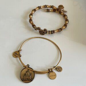 Disney World X Alex & Ani Bundle of 2 Goldtone Bracelets